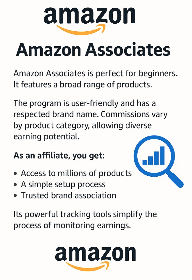 Infographic showing why Amazon Associates is the #1 affiliate program.