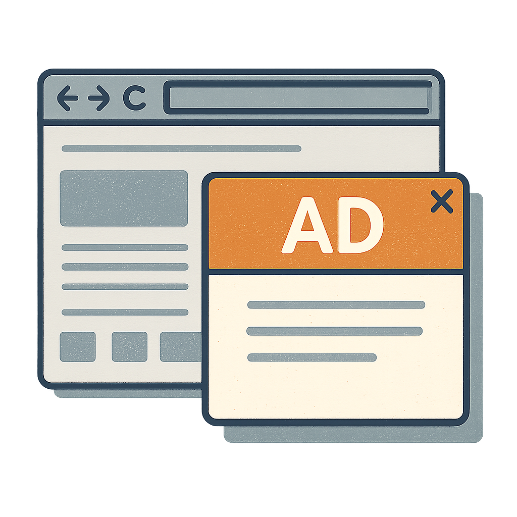 Popunder traffic ad example