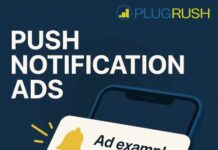 What Is Push Traffic? A Beginner s Guide to Push Ads An infographic showing push notification ads example on a phone.