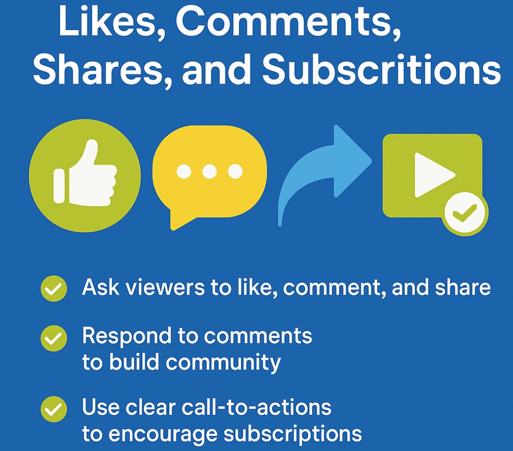 PlugRush graphic on engagement signals with icons for likes, comments, shares, and subscriptions.