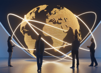 Earning from Everywhere: A Guide to Global Website Traffic Glowing globe of digital connections.