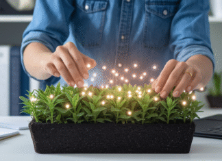 Your First Steps to Monetizing Website Traffic Person tending to a small website garden.