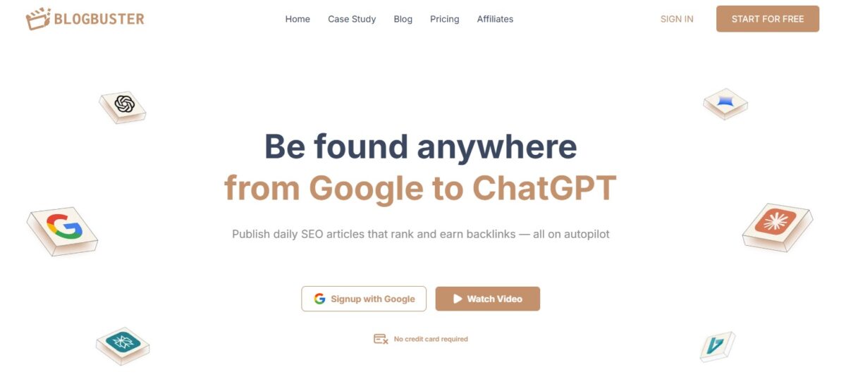 A desktop screenshot of the website blogbuster.so