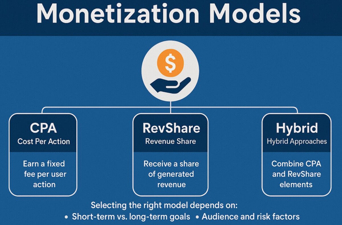 CPA, RevShare, and hybrid monetization models
