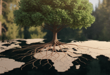 Growing Your Audience Across Borders in 2026 Tree roots spreading across world map.