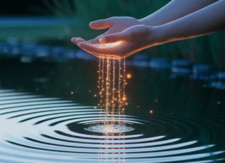 Are Your Ads Working Right Now? How to Tell with Live Data Hands creating glowing ripples on water.