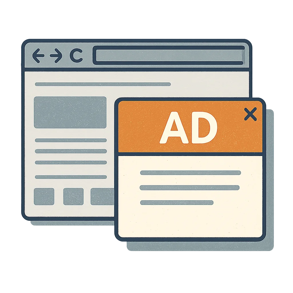 Popunder traffic ad example