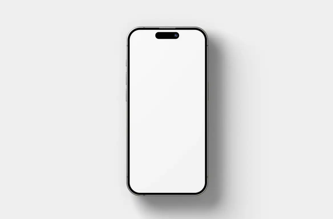 Blank smartphone screen representing the importance of screen size when targeting mobile users with pop-up advertising.
