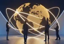 Earning from Everywhere: A Guide to Global Website Traffic Glowing globe of digital connections.