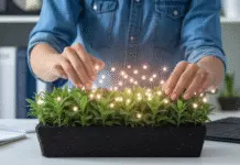 Your First Steps to Monetizing Website Traffic Person tending to a small website garden.