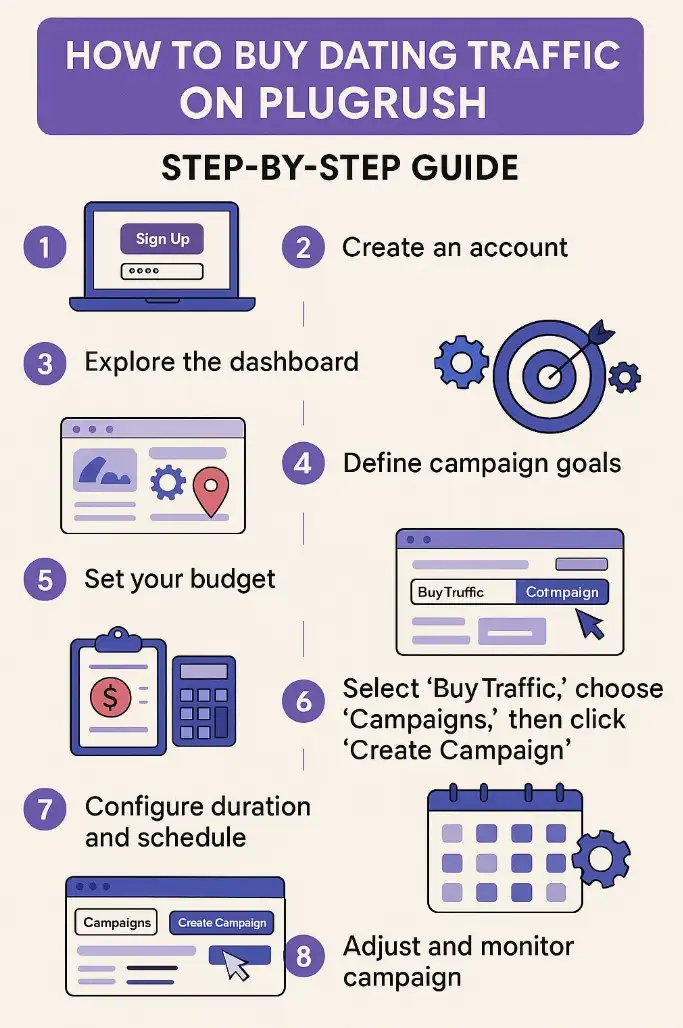 A step by step guide for buying dating traffic on plugrush