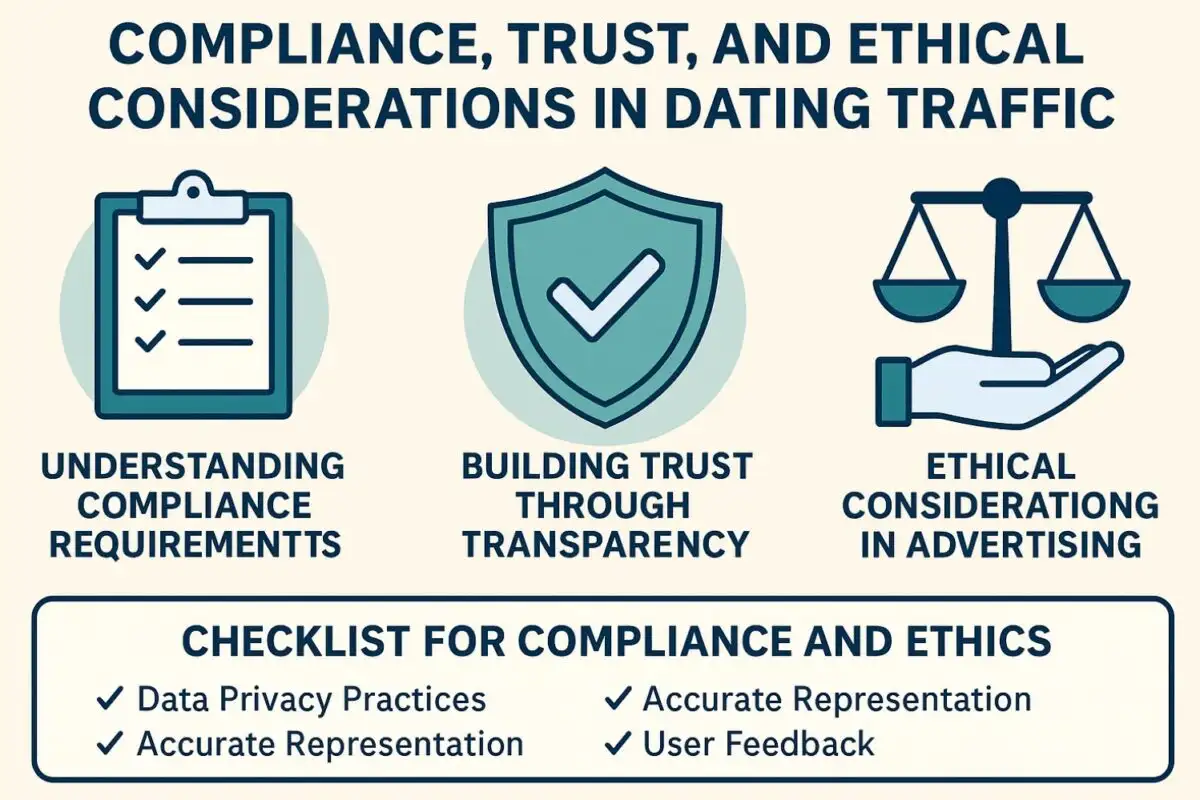 Compliance, trust, and ethics in dating traffic advertising