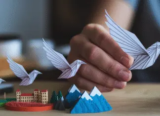 How to Create Ads That Connect with People Everywhere Paper bird flying over global landscapes.